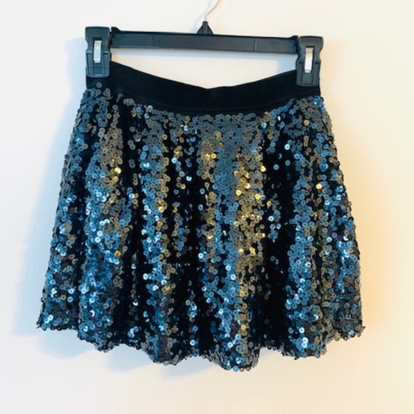 Juicy Midnight Blue Sequined Skirt - Petite - Picture 1 of 7